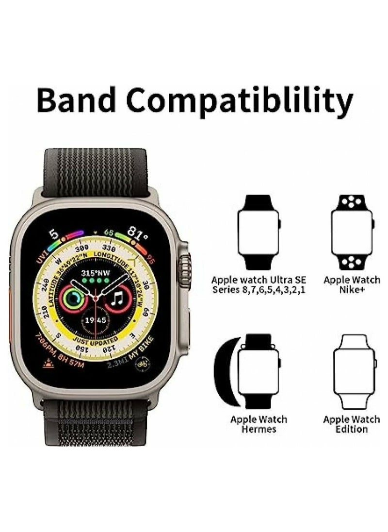Generic - Nylon Replacement Watch Band Compatible with for Apple watch ultra for Women Men, Replacement Wristband Compatible with for Apple watch ultra Smart Watch, Orange - Image 1