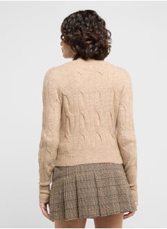 ONLY Button Down Cable Knit Cardigan  - Image 2