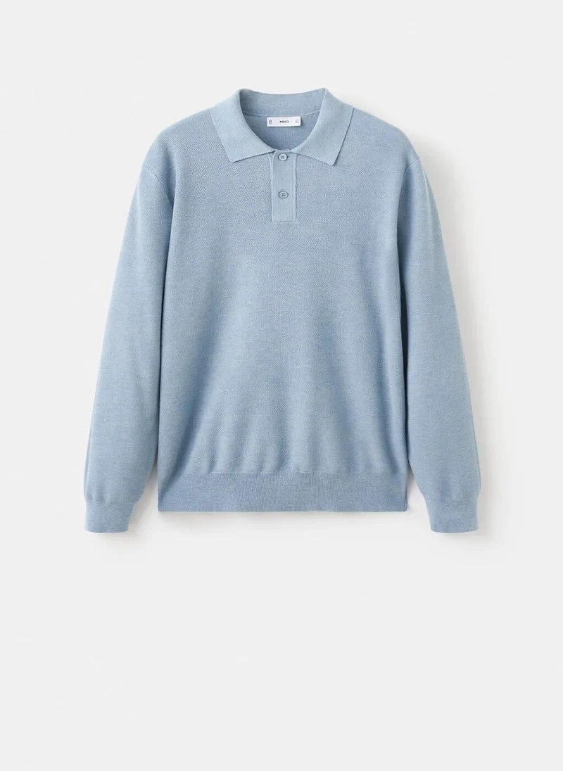 Mango Man  Micro-structured cotton polo shirt for Men | Best Price UAE