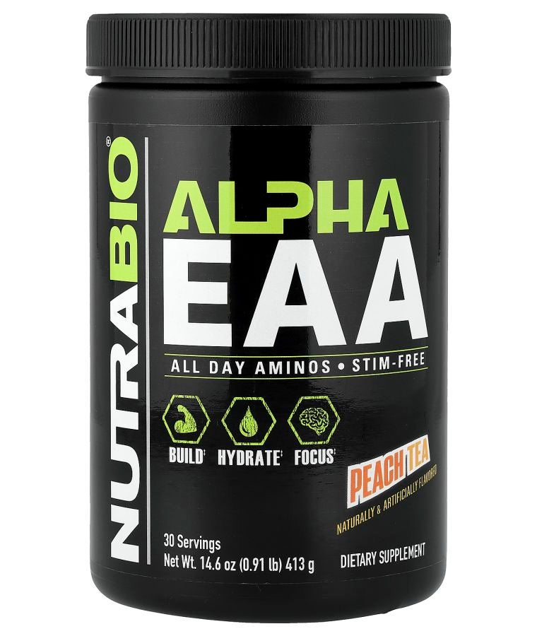 NutraBio Alpha EAA Peach Tea 0.91 lb (413 g)