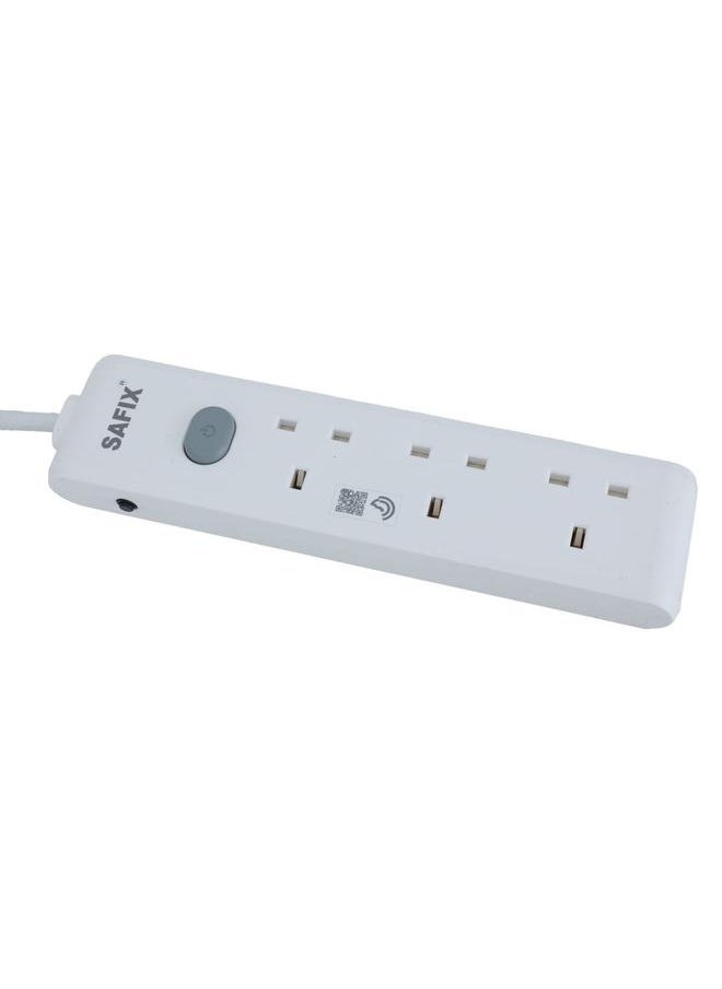 Alsaif - Plastic Electrical Hub Switch 3 Outlets White - Image 1