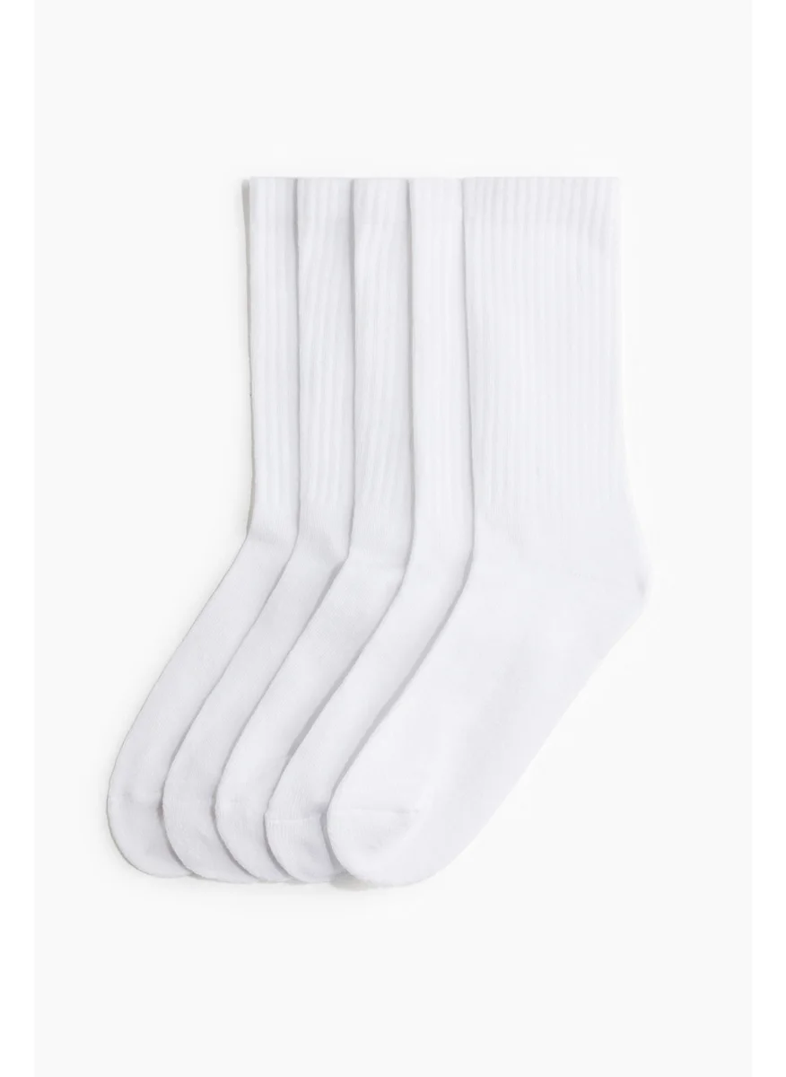 H&M 5-Pack Ribbed Socks