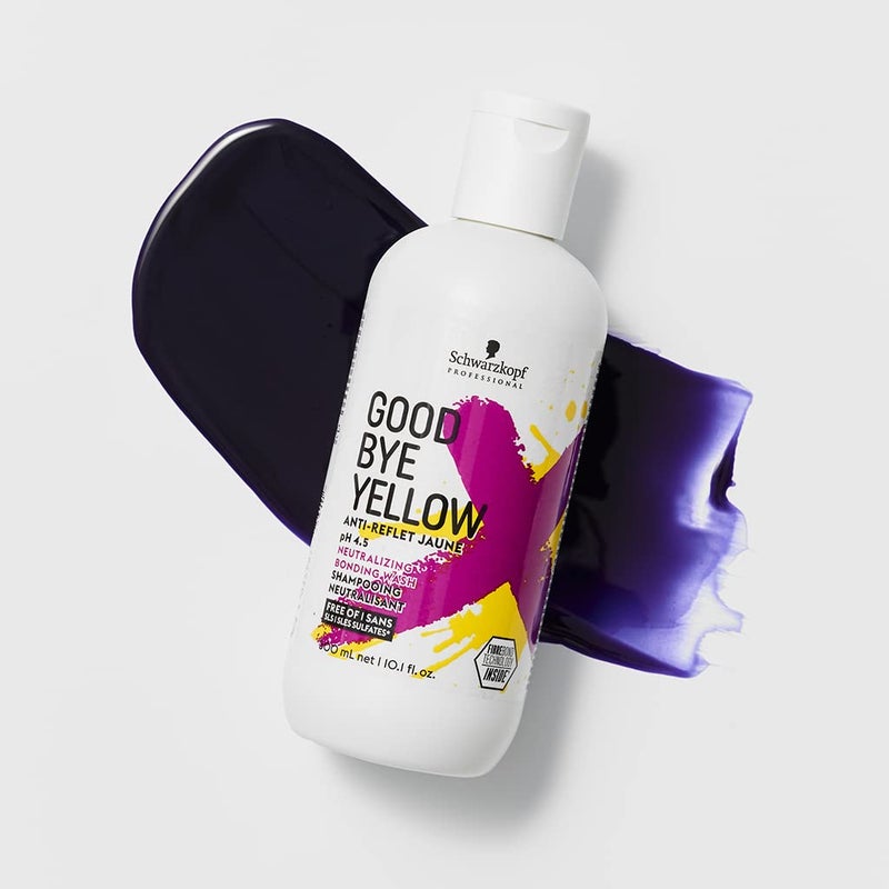 GOODBYE YELLOW Purple Shampoo Neutralizing Wash â€“ 10.1 Fl Oz | Anti-Yellow Vegan Shampoo for Blonde & Gray Hair | pH Balanced | Professional Salon Formula - Image 3
