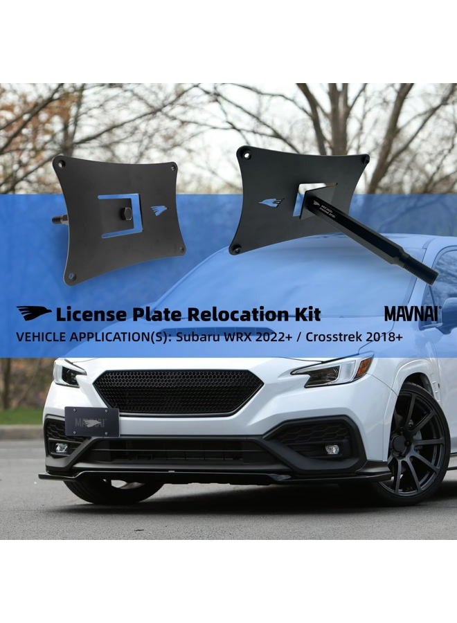 Mavnai License Plate Relocation Kit, Fits For Subaru WRX 2022+/Crosstrek 2018+, Mounts to OEM Front Tow Hook, Avoid Drilling Holes in The Front Bumper, Includes All Necessary Hardware for Installation - Image 2