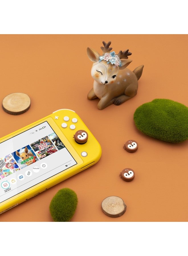 Nintendo Switch Joycon Joystick Cap Silicone Protective Cover Mint Bear Design Digital Computer Gaming Accessories-Product Color:Cookie Bread - Image 4