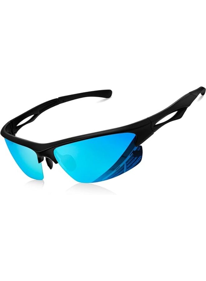 KANASTAL Polarized Sports Sunglasses for Men, TR90 Unbreakable Frame Lightweight Sun Glasses, Classic Square Cycling Shades for Women 100% UV400 Protection - Image 1