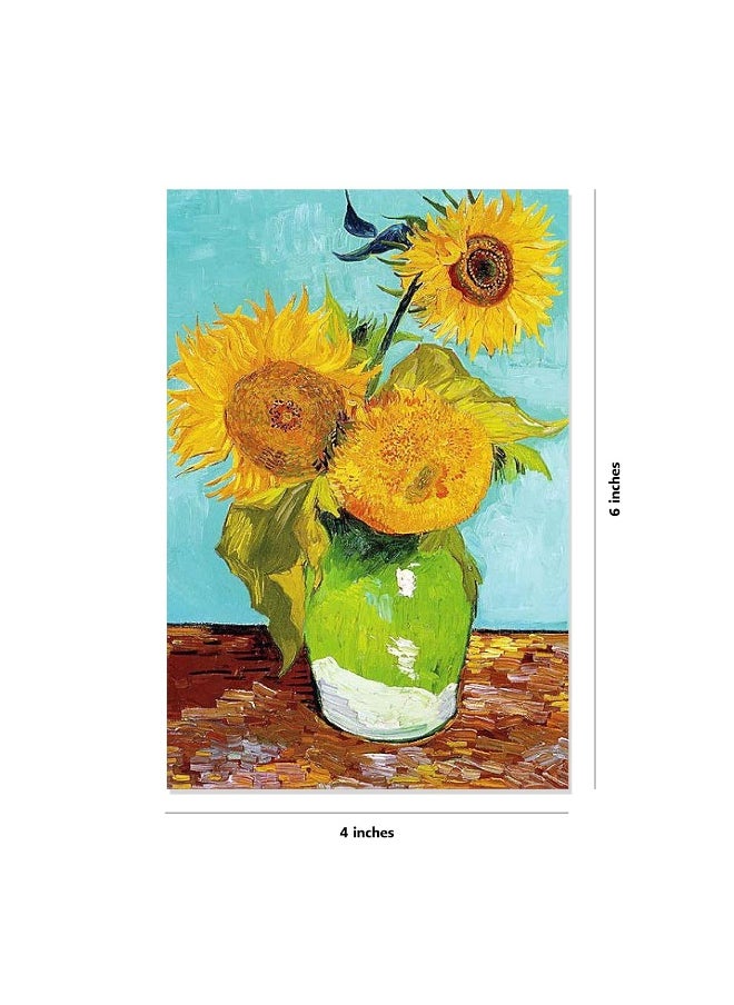 null - Sunflowers - 12 Blank Note Cards: 12 Blank Cards in 6 Designs with 12 Envelopes in a Keepsake Box - Image 1