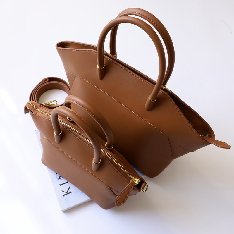 Premium Leather Wing-shaped Handbag, Large Capacity, Crossbody Tote for Women - Image 3