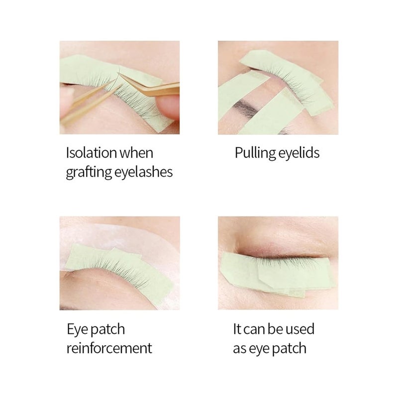 Lash Tape for Eyelash Extensions Transparent PE False Eyelash Extensions Tape Double Eyelid Sticker Non-Woven Fake Lash Eyeliner Tapes(6pcsSquare Purple) - Image 3
