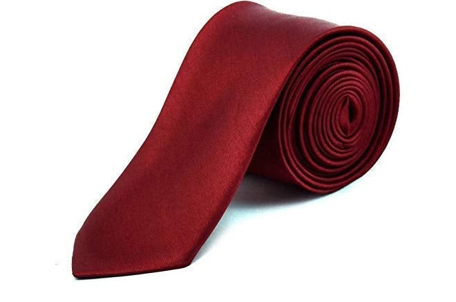 Osking Ties Men's Solid Satin Casual Formal Plain Narror Neck Tie 2.5 Inch Wide Length-58 Inch (Free Size) - Image 1