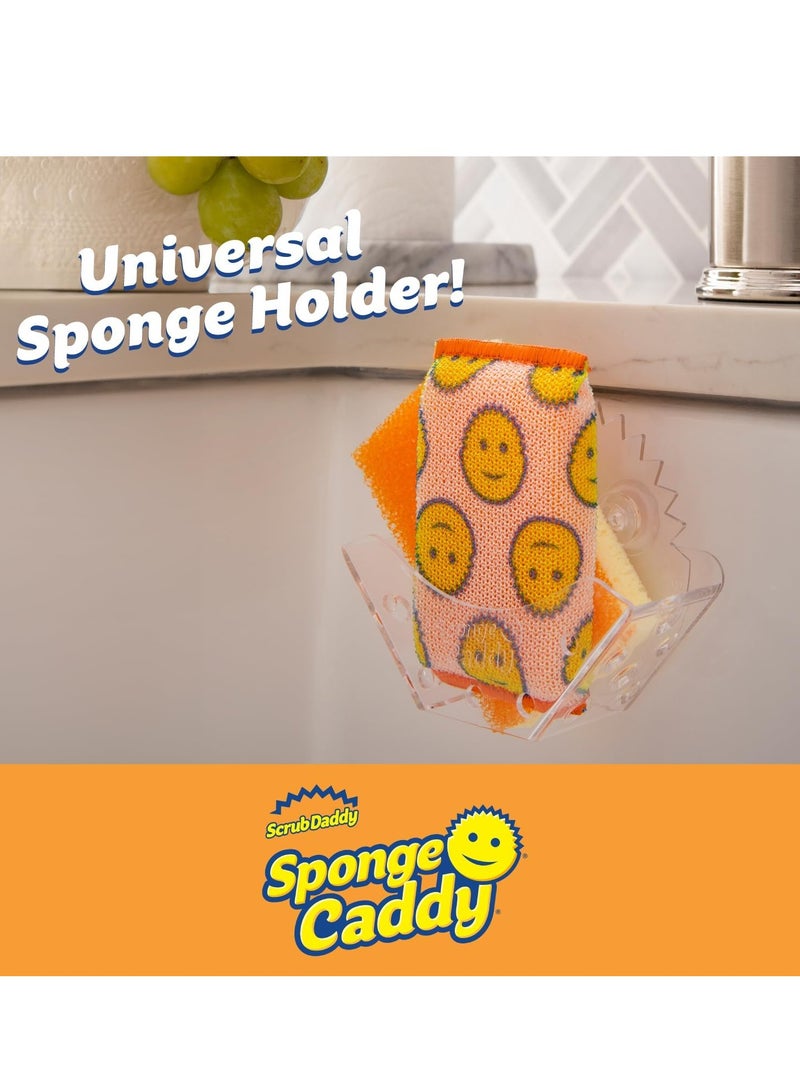 Scrub Daddy, Sponge Caddy - Universal Self Draining Sponge Holder with Convenient Storage, Dual Non-slip Suction Cups, Easy to Clean, Smart Storage, Keeps Counters Clean, Dishwasher Safe, 1pk - Image 2