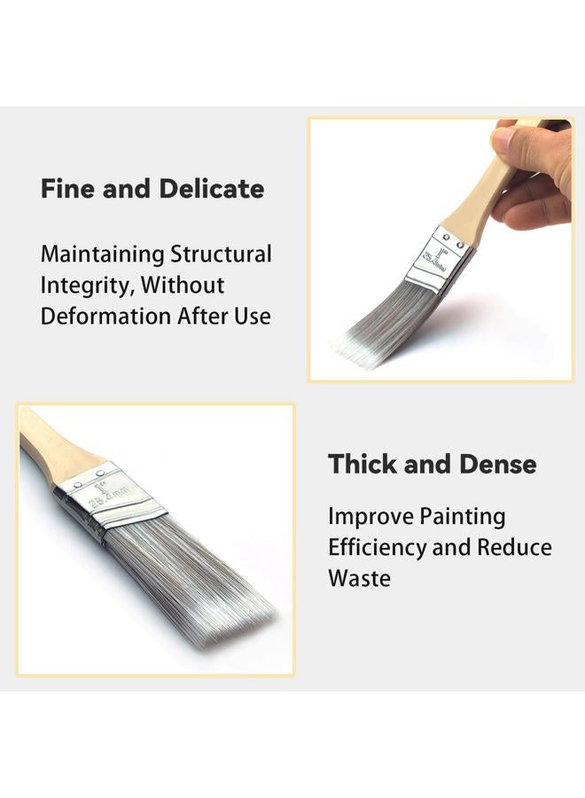 Kingorigin-10 Piece Paint Brush with Wood Handle, Premium Wall/Trim House Paint Brush Set, Stains, Interior & Exterior Home Improvement - Image 3