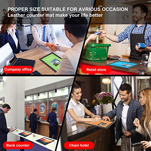 WFD.L Retail Advertisement Counter Mat for 8.5 x11 Inch, Superior Quality Signature Pad, Durable Non-Skid Countertop Sign Holder, Customizable Writing Pad for Credit Card Transactions for Bank (1 Pack) - Image 2