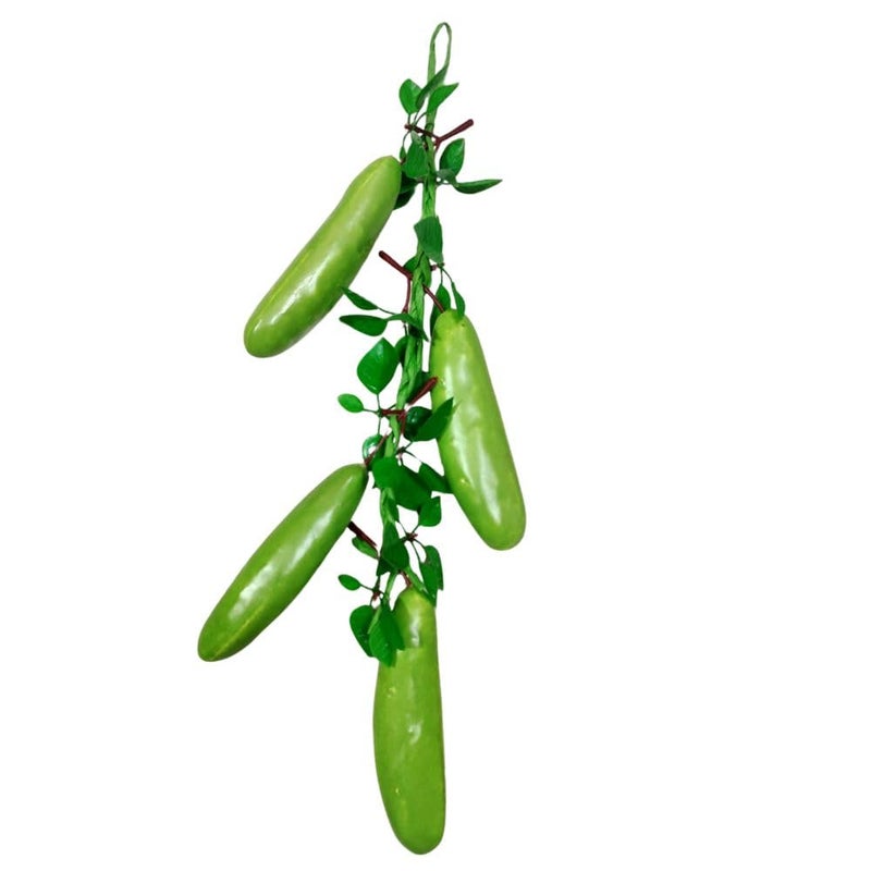 SINGAA خيوط خيار صناعية | سلسلة فواكه للمنزل، المكتب، الحديقة، محلات العصير، تعليق على الحائط، محلات الفواكه، الاستقبال، التصوير وديكور الفعاليات - 60 سم - عبوة من 1 - Image 1