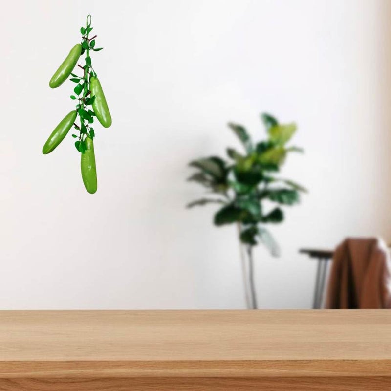 SINGAA خيوط خيار صناعية | سلسلة فواكه للمنزل، المكتب، الحديقة، محلات العصير، تعليق على الحائط، محلات الفواكه، الاستقبال، التصوير وديكور الفعاليات - 60 سم - عبوة من 1 - Image 5