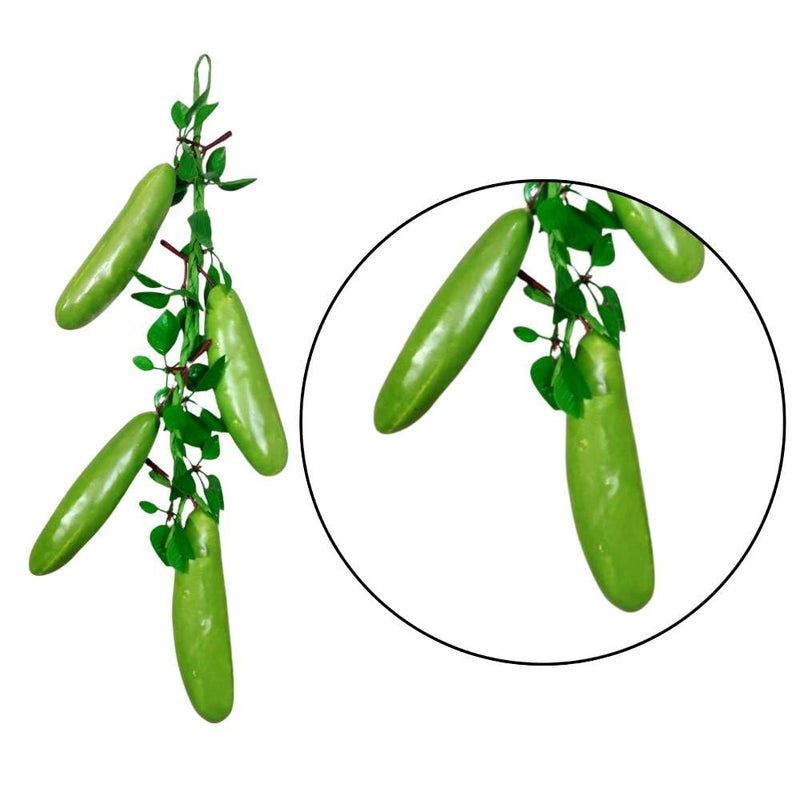 SINGAA خيوط خيار صناعية | سلسلة فواكه للمنزل، المكتب، الحديقة، محلات العصير، تعليق على الحائط، محلات الفواكه، الاستقبال، التصوير وديكور الفعاليات - 60 سم - عبوة من 1 - Image 3