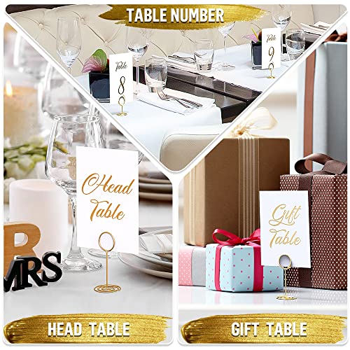 IRICUS 32 Gold Wedding Table Numbers 1-30 - 4x6 Cardstock Embossed Table Numbers Cards for Wedding Reception with Head & Gift Table Cards - Single Sided - Image 5