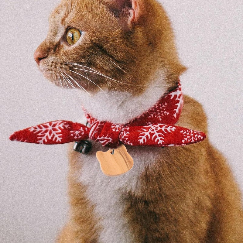 Kichvoe Wooden Cat Head Pet Tags 3pcs Set Dog Id Name Tags Small Collar Charms for Engraving Pet Collar Accessories - Image 5