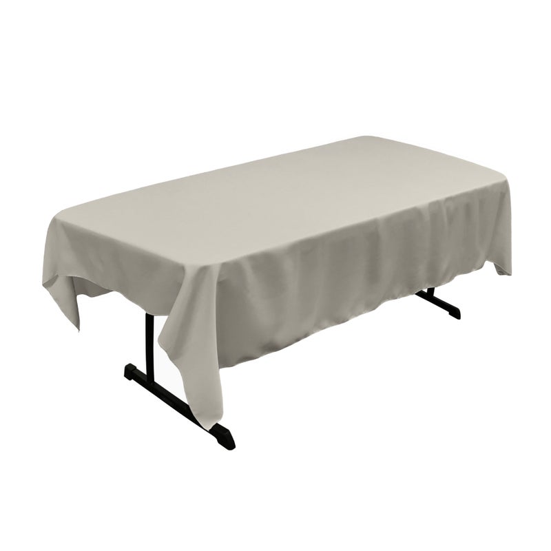 لا لينين La Linen Polyester Poplin 60 by 84 بوصة مستطيلات مستطيلة مصباح رمادي