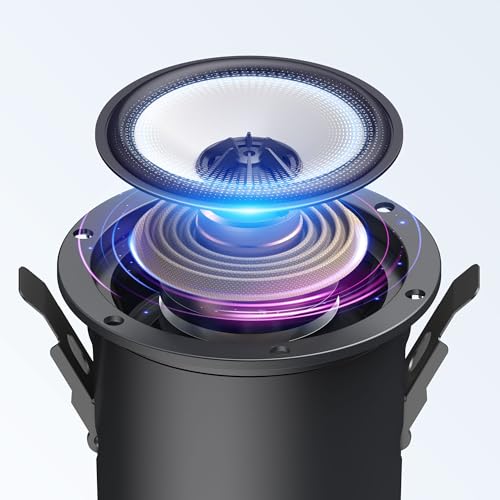 Arylic CK30C 3" Round Recessed Ceiling Speaker, 16 Core Silk Film Tweeter 30-60W Coaxial Passive Speaker. Dust and Moisture Resistant, Suitable for Patio, Bathroom, Public Places Various Scenes - Image 2