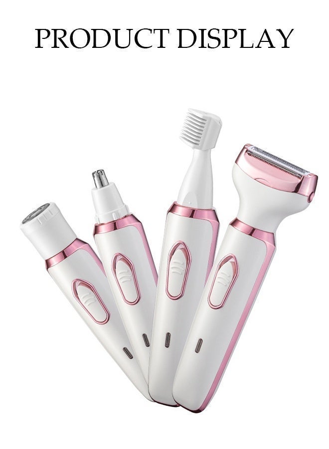 DUNISO Electric Lady Shaver, Cordless 4 in 1 Electric Lady Shaver for Women, Rechargeable Painless Razor,Portable Waterproof Bikini Trimmer,Suitable for Face Legs Underarm Nose and Eyebrow - Image 2