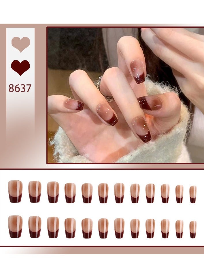 CYNA8637 Fake Nails,24pcs Press Nails - Image 1