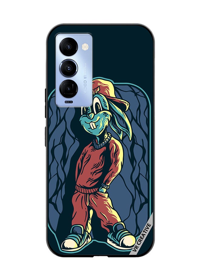 VR CREATIVE Protective Case Cover For Tecno Camon 18/18 P Cool Rabit Design Multicolour - Image 1
