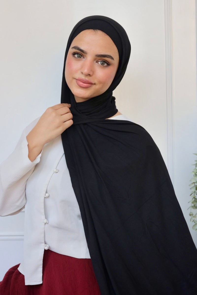 طرحة حريمي ليكرا خامة فاخرة وناعمة - أسود