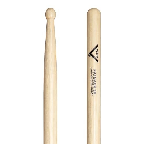 Vater 3A Wood Tip Hickory Drum Sticks, Pair - Image 4