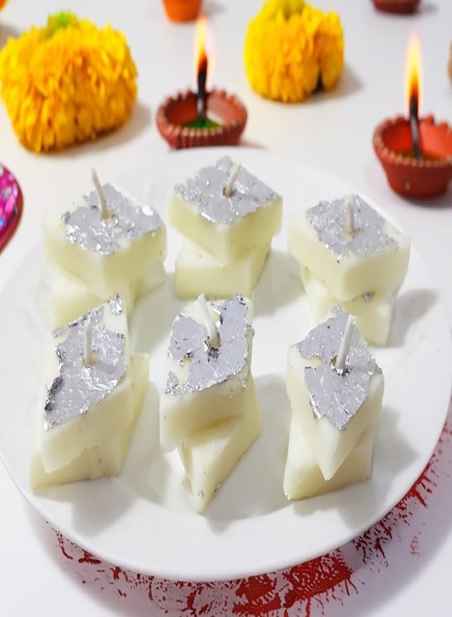 BITONA شموع شمع الصويا المزخرفة من بيتونا® على شكل حلوى الكاجو واللوز والبارفي - مجموعة من 6 قطع للهدايا الاحتفالية وتزيين المنزل - Image 2