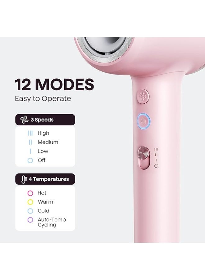 wavytalk Hair Dryer, Wavytalk Turblow Pro Fast Drying Blow Dryer with Diffuser, High Speed Hair Dryer with 110,000 RPM, Pro Negative - Image 2