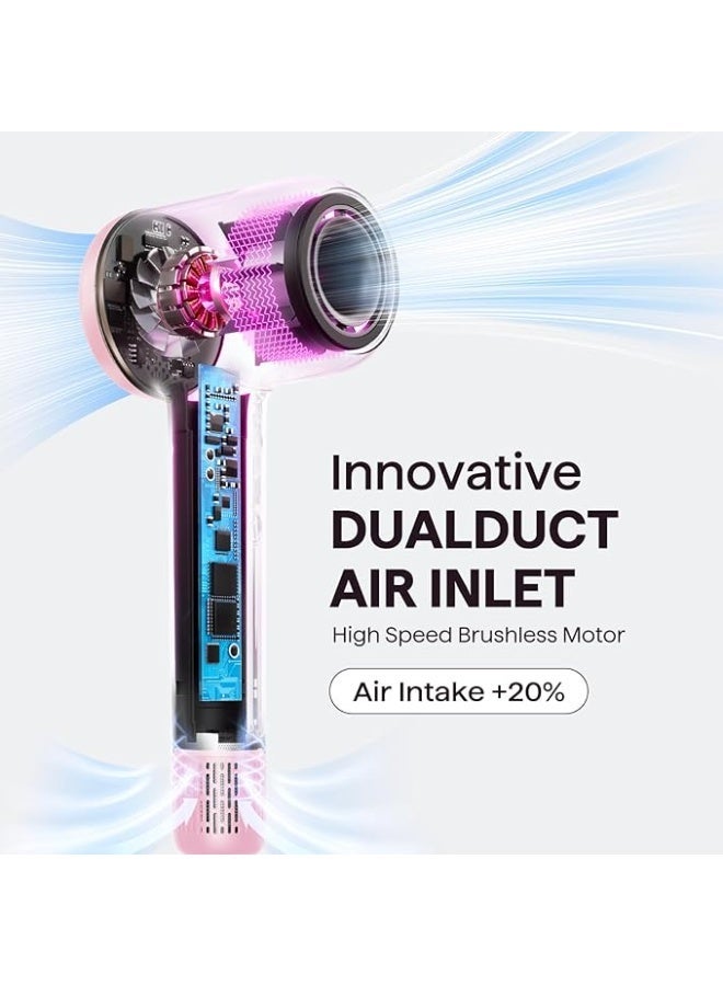 wavytalk Hair Dryer, Wavytalk Turblow Pro Fast Drying Blow Dryer with Diffuser, High Speed Hair Dryer with 110,000 RPM, Pro Negative - Image 3