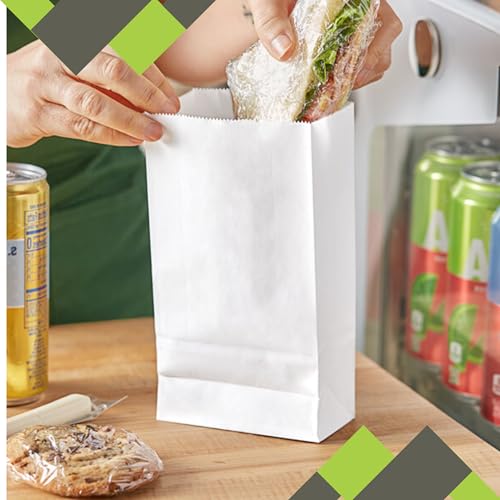 Perfect Stix 2lb White Kraft Paper Bags- Pack of 100ct - Image 2