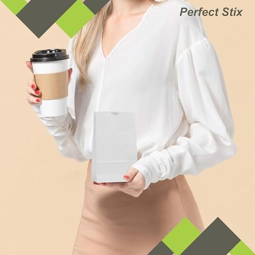 Perfect Stix 2lb White Kraft Paper Bags- Pack of 100ct - Image 3