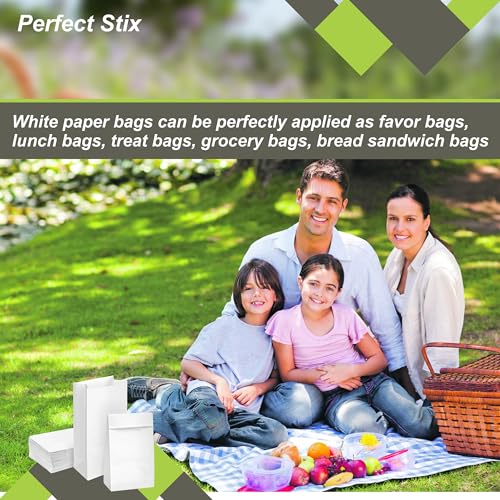 Perfect Stix 2lb White Kraft Paper Bags- Pack of 100ct - Image 4