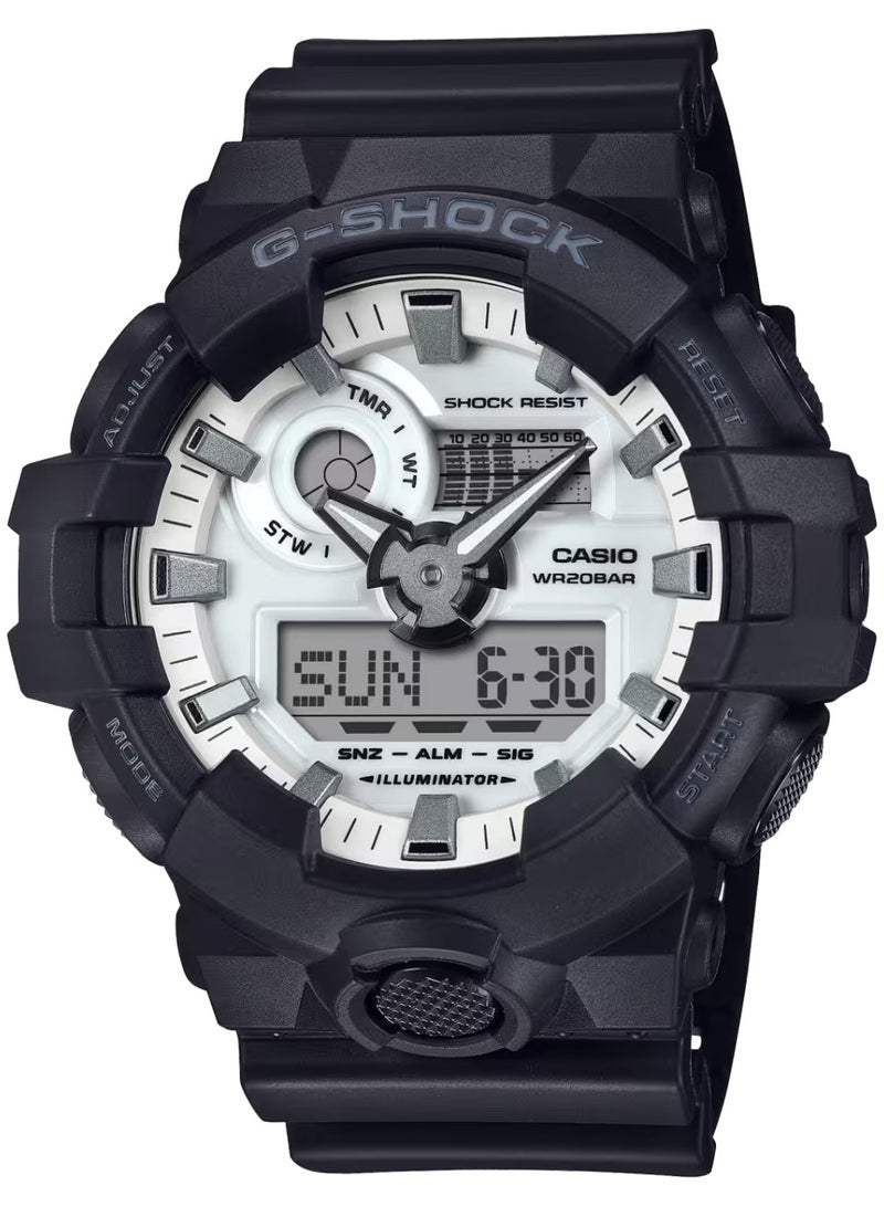 G-SHOCK Men's Watch Analog-Digital Black and Brilliant White - GA-700WD-1ADR - Image 1