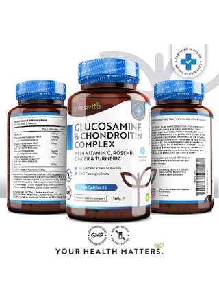 Nutravita Nutravita Glucosamine And Chondroitin Complex With Vitamin C, Rosehip, Ginger & Turmeric - 180 Capsules | Best Price KSA | Riyadh, Jeddah