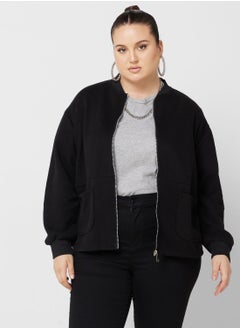 Zip Detail Bomber Jacket