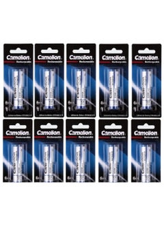 Camelion 10 PIECES AA Rechargeable Lithium-Ion Battery 2600mAh ICR18650F-26 Flatbed Flatbed for Cameras, Toys, Flashlights, Industrial Devices and More 3.7V  - Image 1