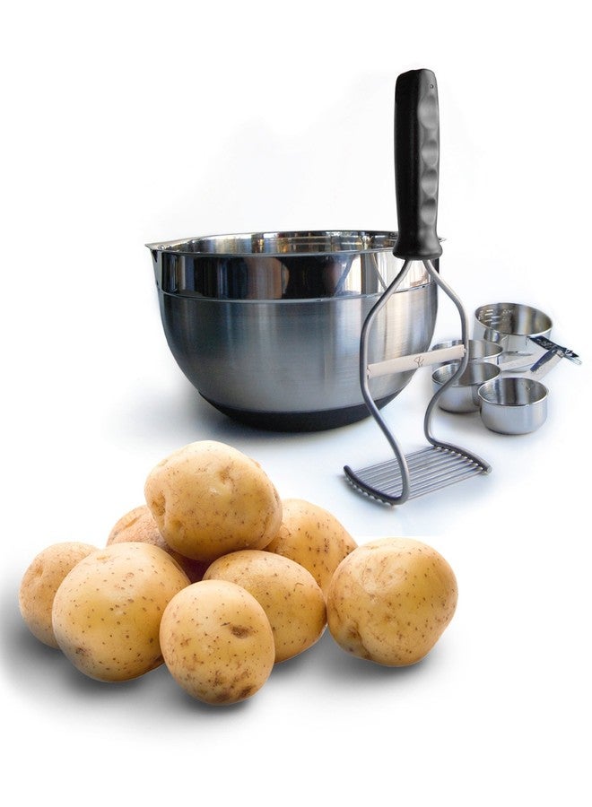 Kitchen Innovations Diamond Series Heavy Duty Potato Masher – Stainless Steel Handheld Food Masher & Blender with Ergonomic Non-Slip Handle – Ideal for Beans, Veggies, Avocados, Fruits & More – Black - Image 3