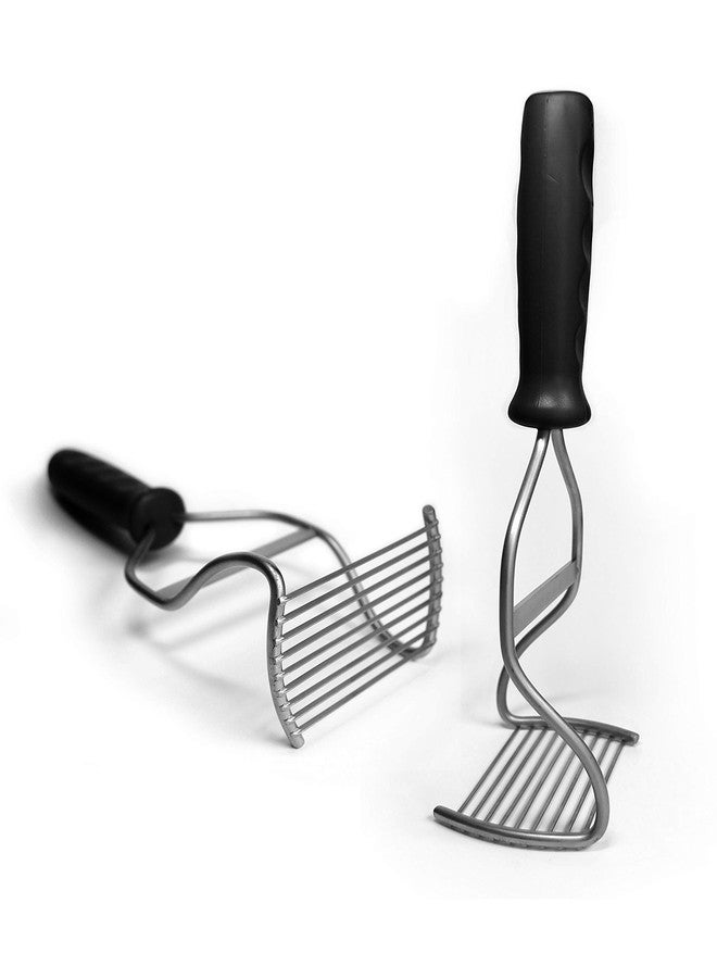 Kitchen Innovations Diamond Series Heavy Duty Potato Masher – Stainless Steel Handheld Food Masher & Blender with Ergonomic Non-Slip Handle – Ideal for Beans, Veggies, Avocados, Fruits & More – Black - Image 4