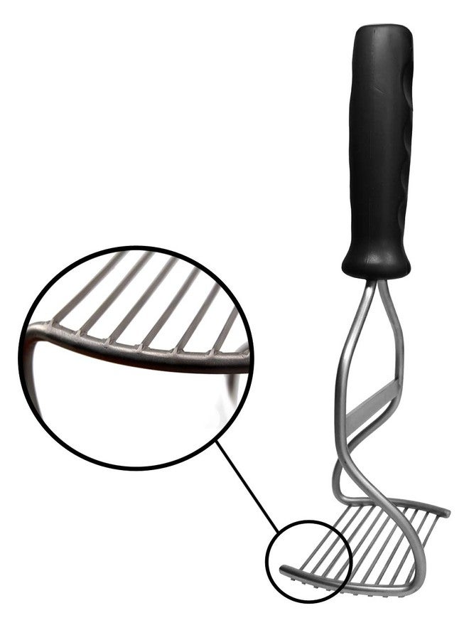 Kitchen Innovations Diamond Series Heavy Duty Potato Masher – Stainless Steel Handheld Food Masher & Blender with Ergonomic Non-Slip Handle – Ideal for Beans, Veggies, Avocados, Fruits & More – Black - Image 5