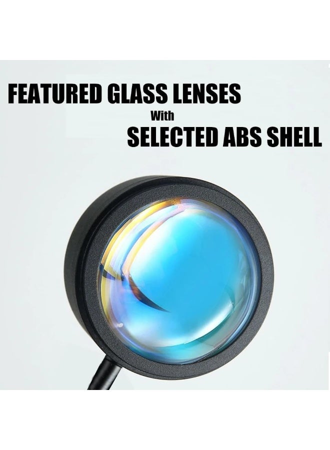 LED Sunset Projection Lamp USB Powered Adjustable Round Night Light Warm Ambient Lighting for Bedroom Living Room Photography Decorative Mood Light - Image 5