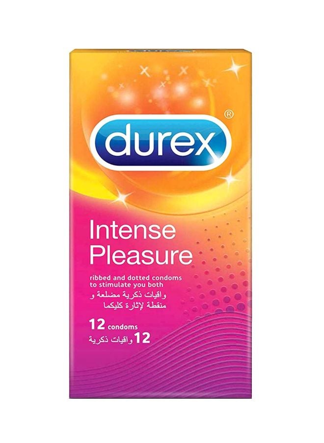 Durex Pack Of 12 Intense Pleasure Ribbed And Dotted Condom - Image 1