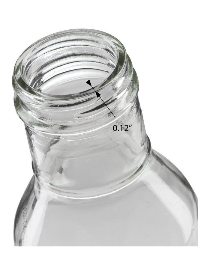 JUVITUS JUVITUS 12 oz Professional Clear Glass Thick Wall Sauce Bottle with Drip Resistant Flip Top Cap (2 Pack) for BBQ Sauce, Salad Dressings, more  - Image 5