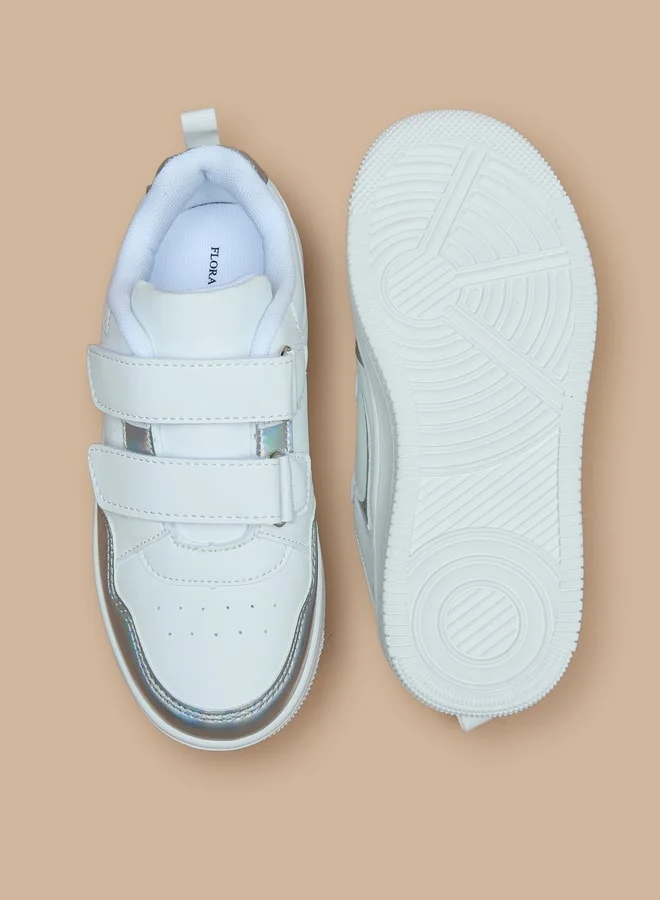 Flora Bella By Shoexpress Girls Colourblock Sneakers With Hook And Loop Closure