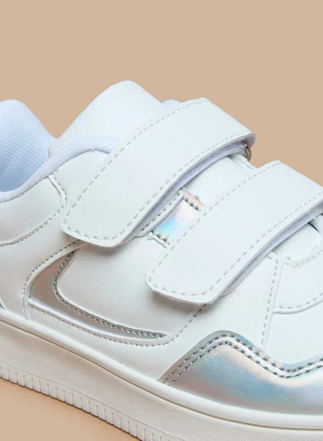 Flora Bella By Shoexpress Girls Colourblock Sneakers With Hook And Loop Closure