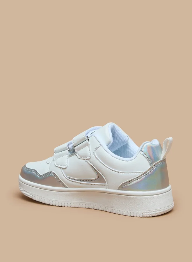 Flora Bella By Shoexpress Girls Colourblock Sneakers With Hook And Loop Closure