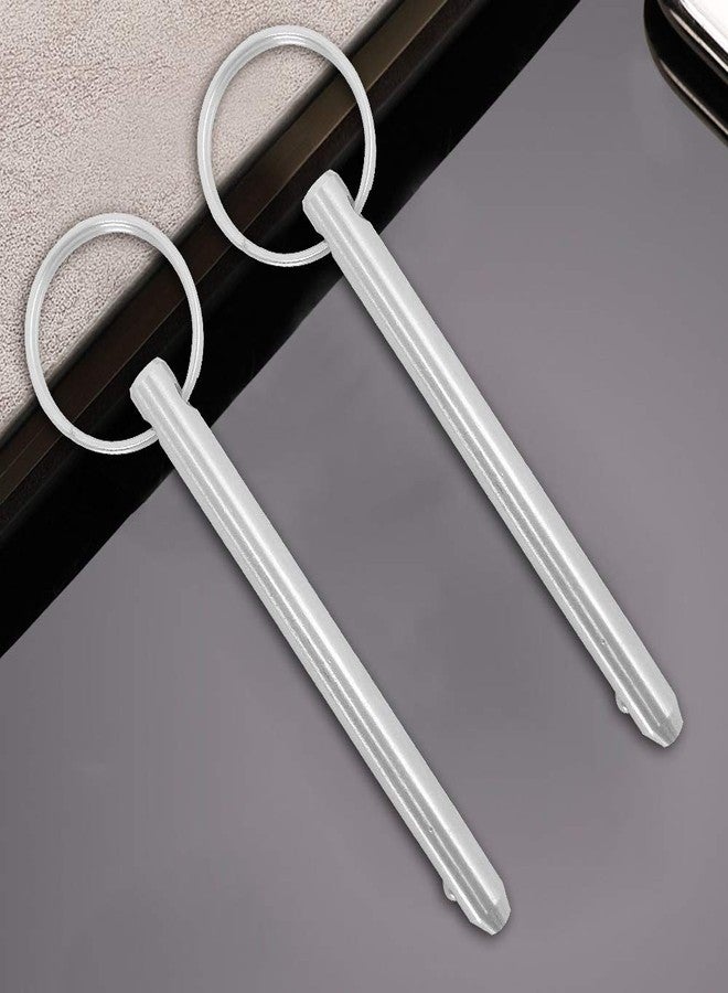 DanziX 2 Pack Quick Release Pin,DanziX Diameter 1/4"(6.3mm),Total Length 3"(76mm),Effective Length 2.4"(61mm) with Lanyards Full 316 Stainless Steel Marine Hardware,Bimini Top Pin - Image 2