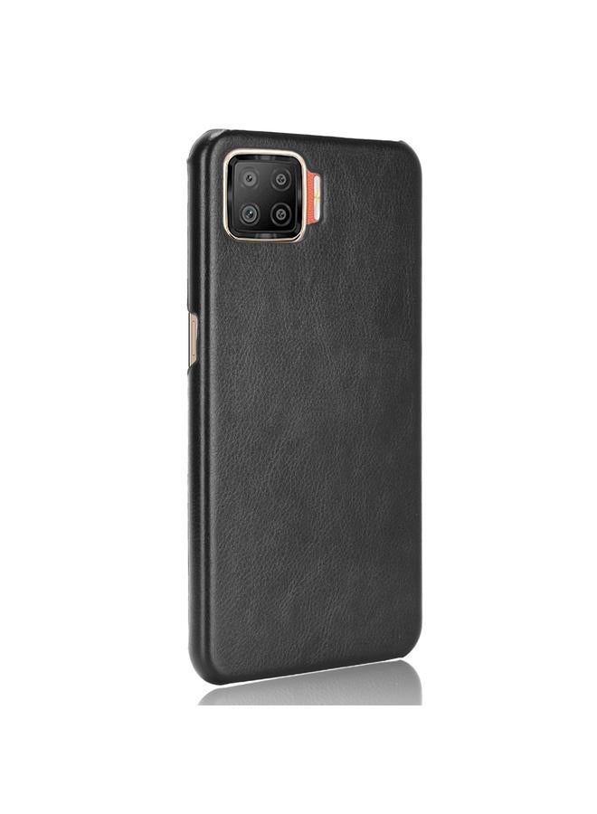 اس-توب جراب لهاتف OPPO F17 / A73 2020 مقاوم للصدمات من مادة الليتشي PC + PU - Image 3